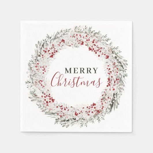 Weihnachtswasserkranz Serviette (Vorderseite)