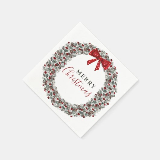 Weihnachtswasserkranz Serviette (Ecke)