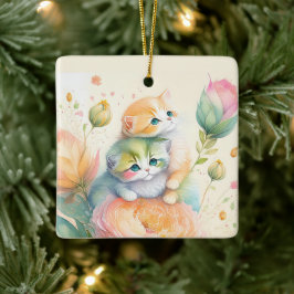 Weihnachtswassermaus Keramikornament