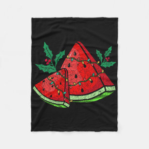 Weihnachtswassermelone Tropischer Sommer Weihnacht Fleecedecke