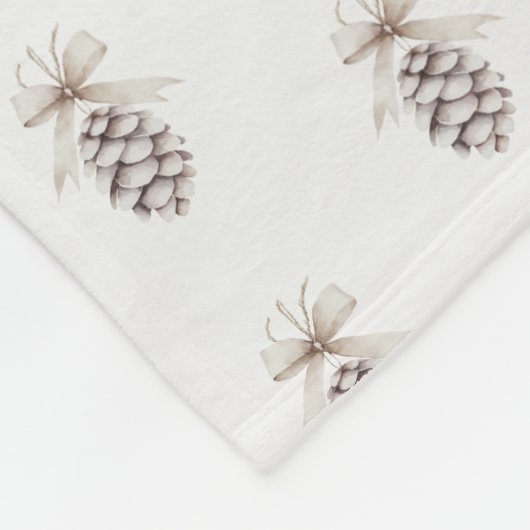 Weihnachtswasserpinecone mit stilvollem Akzent Fleecedecke (Ecke)