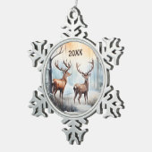 Weihnachtswasserrescher hinzufügen Jahr Schneeflocken Zinn-Ornament (Rechts)