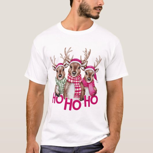 Weihnachtswasserrinder und "HO HO HO" T-Shirt (Vorderseite)