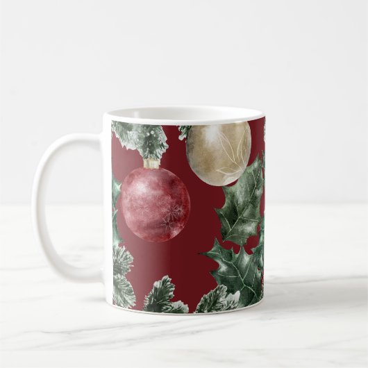 Weihnachtswasserschmuck Muster Kaffeetasse (Links)