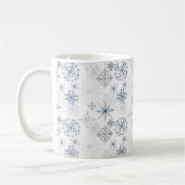 Weihnachtswasserschneeflocken Muster Kaffeetasse (Links)