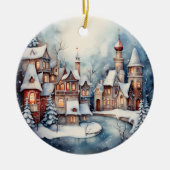 Weihnachtswasserstadt - Neue Nachricht Keramik Ornament (Vorne)