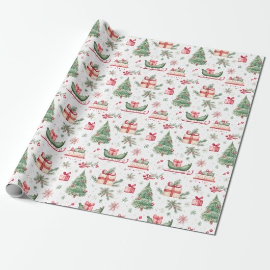 Weihnachtswasservibe Geschenkpapier (Ungerollt)