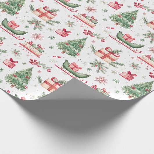 Weihnachtswasservibe Geschenkpapier (Ecke)