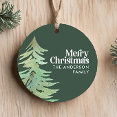 Weihnachtswasserwald Keramik Ornament