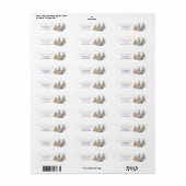 Weihnachtswatercolor Winterwald Bäume Name (Vorne)