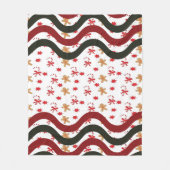 Weihnachtswaves Fleecedecke (Vorderseite)