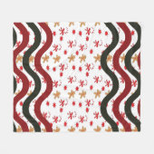 Weihnachtswaves Fleecedecke (Vorderseite (Horizontal))