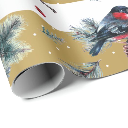 Weihnachtsweiden & Stierfelsen Geschenkpapier (Rolleneckpunkt)