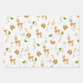 Weihnachtsweiden Wrapping Paper flach weiß Geschenkpapier Set