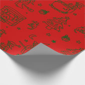 Weihnachtsweih, geweiht geschenkpapier (Ecke)