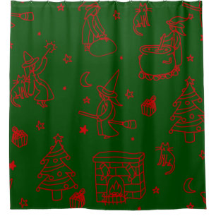 Weihnachtsweih, grün duschvorhang