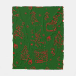 Weihnachtsweih, grün fleecedecke