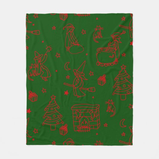 Weihnachtsweih, grün fleecedecke (Vorderseite)
