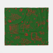 Weihnachtsweih, grün fleecedecke (Vorderseite (Horizontal))
