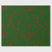 Weihnachtsweih, grün geschenkpapier (Flach)