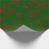 Weihnachtsweih, grün geschenkpapier (Ecke)