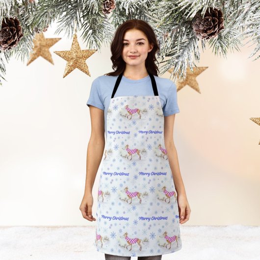 Weihnachtsweih in Wasserfarbe im Pullover Schürze