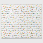 Weihnachtsweih-Lights-Wrapping Paper Roll Geschenkpapier (Flach)