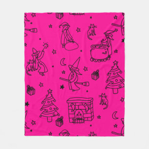 Weihnachtsweih, pink fleecedecke