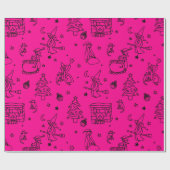 Weihnachtsweih, pink geschenkpapier (Flach)