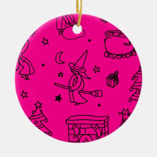 Weihnachtsweih, pink keramik ornament (Vorne)