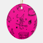 Weihnachtsweih, pink keramik ornament (Links)