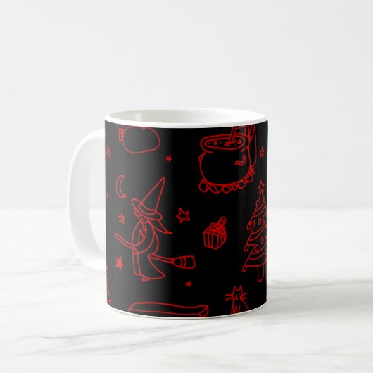 Weihnachtsweih, schwarz kaffeetasse (Vorderseite Links)