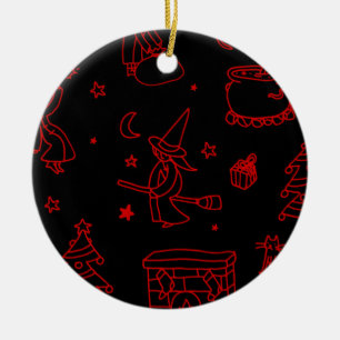Weihnachtsweih, schwarz keramik ornament