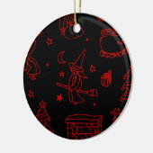 Weihnachtsweih, schwarz keramik ornament (Links)