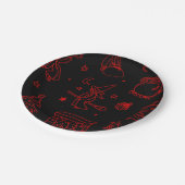 Weihnachtsweih, schwarz pappteller (Schrägansicht)