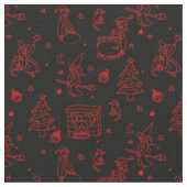 Weihnachtsweih, schwarz stoff (Nahaufnahme)