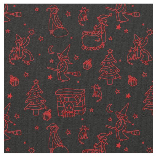 Weihnachtsweih, schwarz stoff (Nahaufnahme)