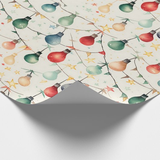 Weihnachtsweih Strand Garland Geschenkpapier (Ecke)