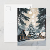 Weihnachtsweihdorf im Wald Postkarte (Vorne/Hinten)
