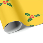 Weihnachtsweihe auf Orange Geschenkpapier (Rolleneckpunkt)