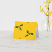 Weihnachtsweihe auf Orange Karte (Gelbe Blume)