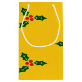 Weihnachtsweihe auf Orange Kleine Geschenktüte (Rückseite)