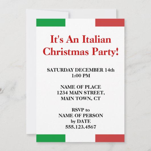 Weihnachtsweihe Einladung (Rückseite)