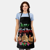 Weihnachtsweihe im Hühnchen Lights Merry Xmas Hühn Schürze (Getragen)