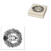 Weihnachtsweihe & Lichter - Fauna & Weiß Gummistempel (Stempel)