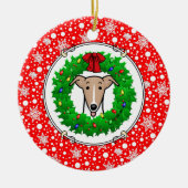 Weihnachtsweihe & Lichter - Fauna & Weiß Keramik Ornament (Vorne)