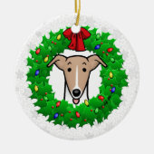Weihnachtsweihe & Lichter - Fauna & Weiß Keramik Ornament (Vorne)