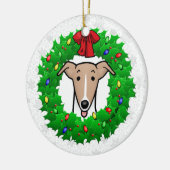 Weihnachtsweihe & Lichter - Fauna & Weiß Keramik Ornament (Links)