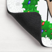 Weihnachtsweihe & Lichter - Fauna & Weiß Mousepad (Ecke)