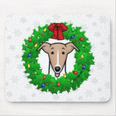 Weihnachtsweihe & Lichter - Fauna & Weiß Mousepad (Vorne)